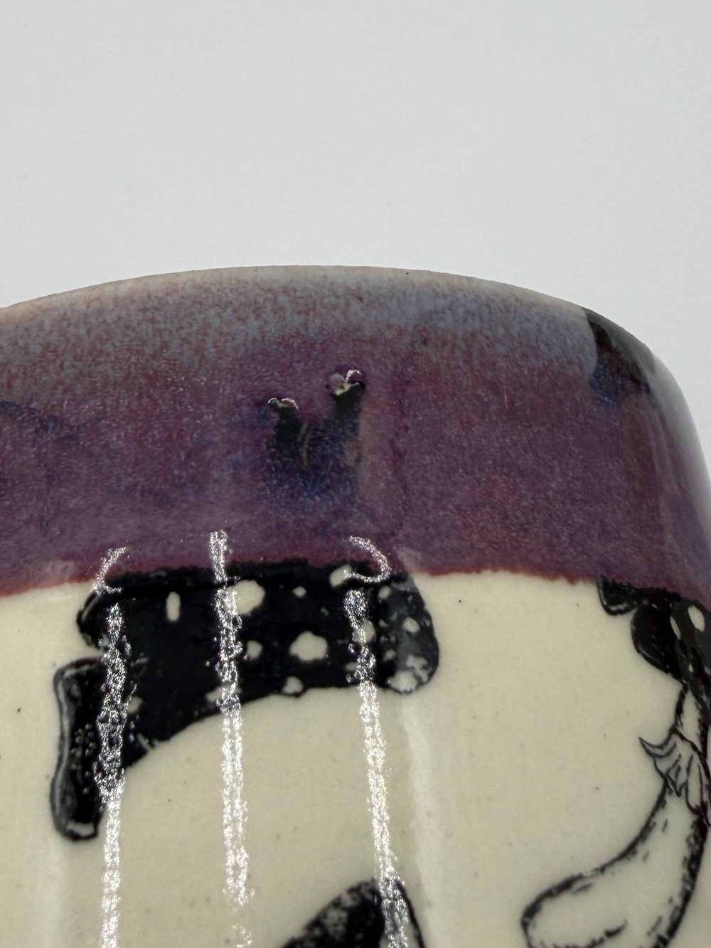 Mermud Studio Pottery Mushroom Purple Ceramic Coffee Mug - Picture 9 of 10